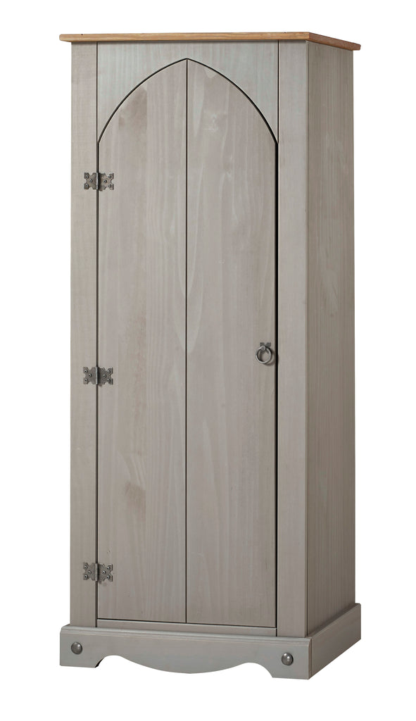 Corona Grey Vestry Cupboard  Grey Wax Antique Waxed Pine (DHD) Image 1