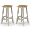 Corona Grey Live Edge High Breakfast Stools  (Pair) Grey Antique Waxed Pine (DHD) Image 2