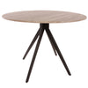 Aspen Round Dining Table, Grey Oak Effect Top With Black Pedestal Leg Frame  Grey Oak Black (DHD) Image 3