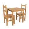 Corona Square Dining Table & 2 Chair Set      Antique Waxed Pine  (DHD) Image 1