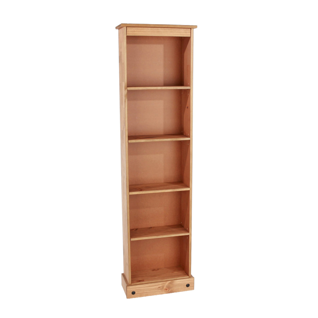 Corona Tall Narrow Bookcase Antique Waxed Pine  (DHD) Image 3
