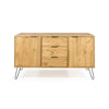 Augusta Pine Medium Sideboard With 2 Doors, 3 Drawers Antique Waxed Pine Black (DHD) Image 2