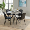 Aspen Round Dining Table, Grey Oak Effect Top With Black Pedestal Leg Frame  Grey Oak Black (DHD) Image 4
