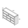 Capri 6+2 Drawer Large Chest White Antique Waxed Pine (DHD) Image 7