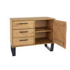 Texas Small Sideboard With 1 Door, 3 Drawers Antique Waxed Pine Black (DHD) Image 5