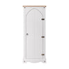 Corona White Vestry Cupboard  White Wax Antique Waxed Pine (DHD) Image 2