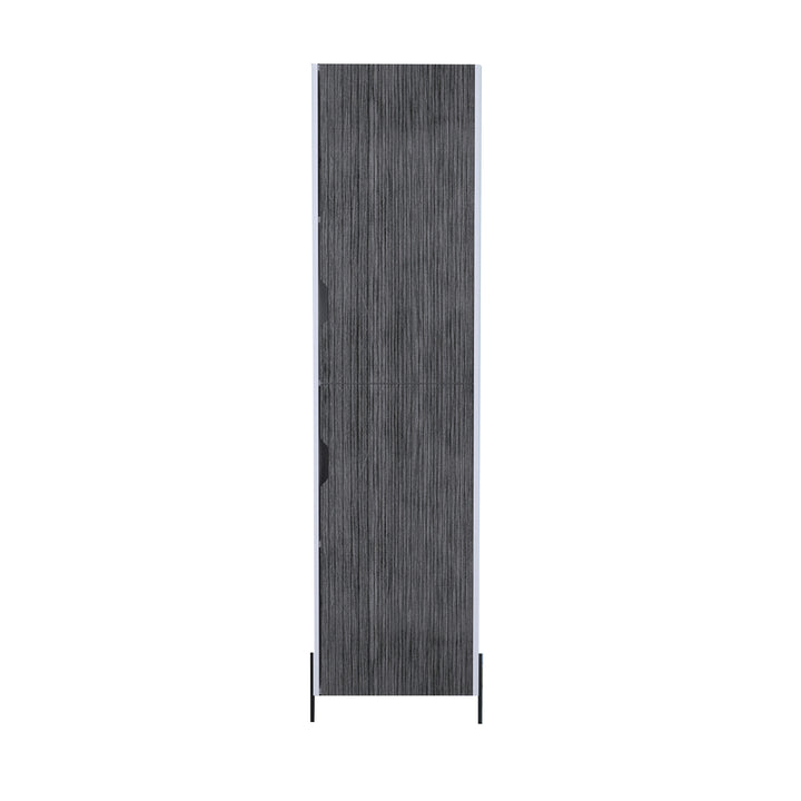 Dallas Tall Storage Cabinet White Carbon Grey Oak (DHD) Image 2
