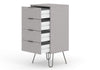 Augusta Grey 4 Drawer Narrow Chest Of Drawers Grey   (DHD) Image 4