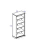 Corona Grey Tall Bookcase Grey Wax Antique Waxed Pine (DHD) Image 5