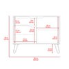 Manhattan Small Sideboard With 2 Doors & 1 Drawer  Bleached Pine Grey Stone (DHD) Image 6