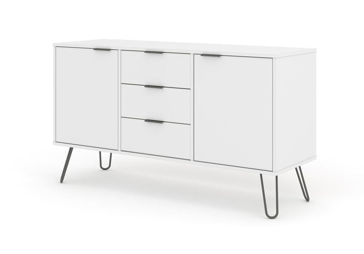 Augusta White Medium Sideboard With 2 Doors, 3 Drawers  White    (DHD) Image 1