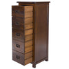 Boston 5 Drawer Narrow Chest Dark Brown  (DHD) Image 4