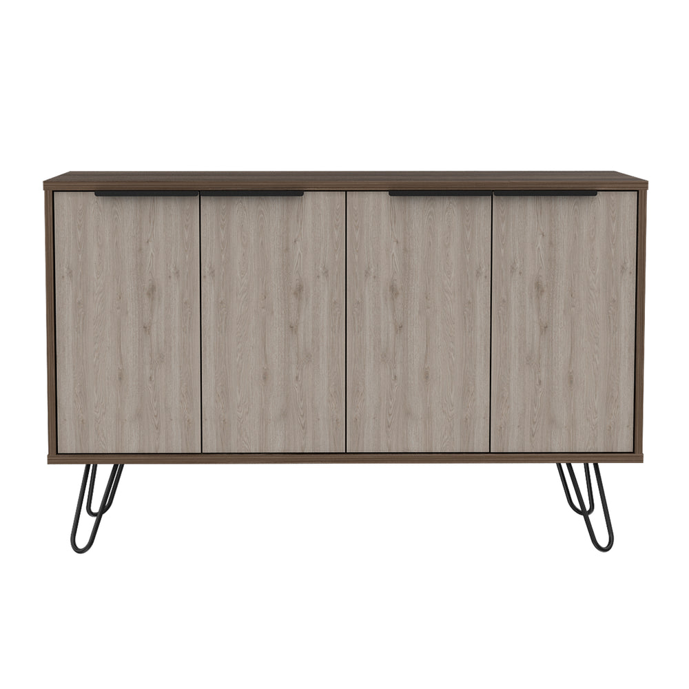 Nevada Large 4 Door Sideboard  Smoked Oak Bleached Grey Oak (DHD) Image 2