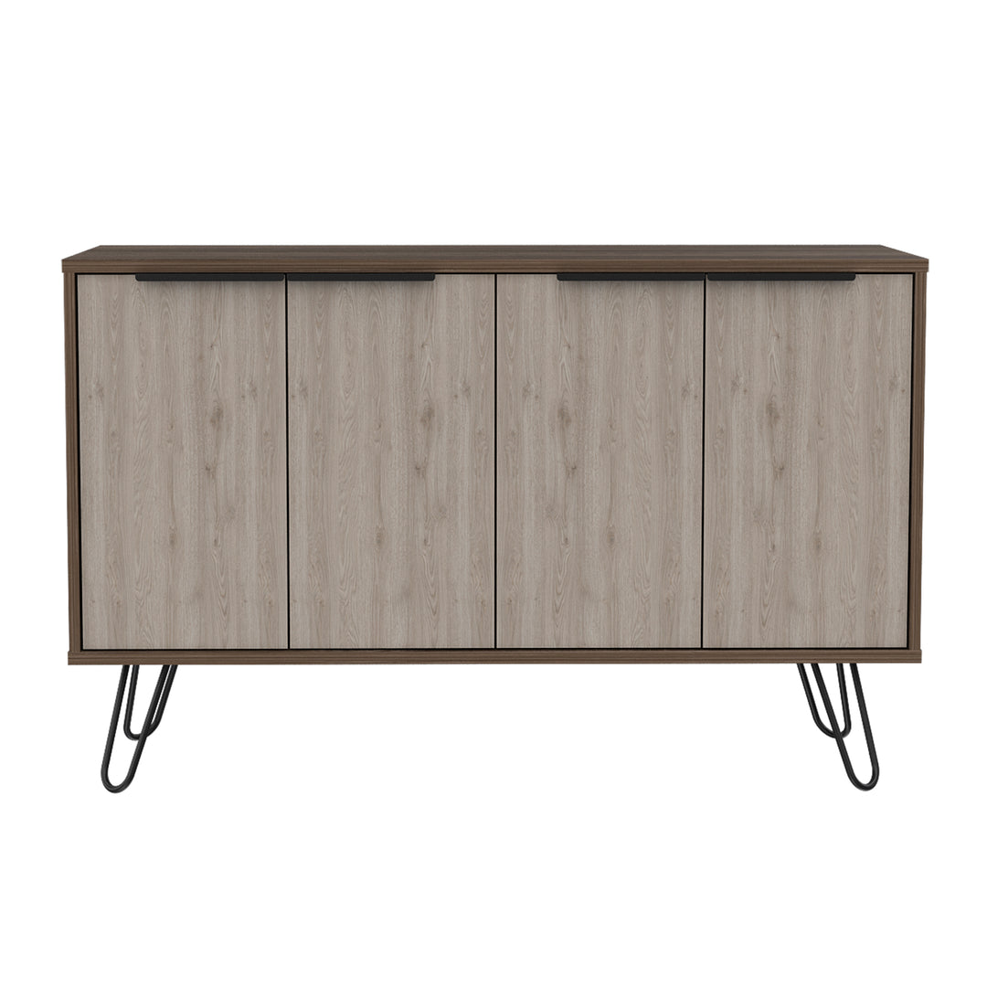 Nevada Large 4 Door Sideboard  Smoked Oak Bleached Grey Oak (DHD) Image 2