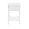 Options White Shaker, 1 Drawer Petite Bedside Cabinet White  (DHD) Image 2