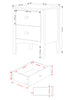 Como Grey 2 Drawer Bedside Cabinet  Grey  (DHD) Image 6