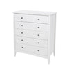 Como White 5 Drawer Chest White  (DHD) Image 1