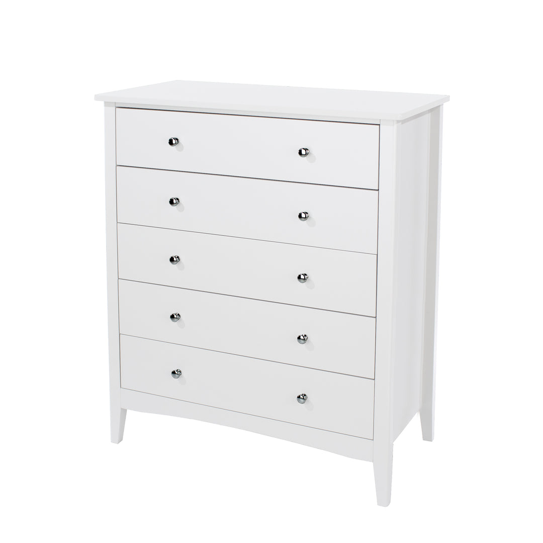 Como White 5 Drawer Chest White  (DHD) Image 1