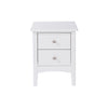 Como White 2 Petite Drawer Bedside Cabinet  White  (DHD) Image 2