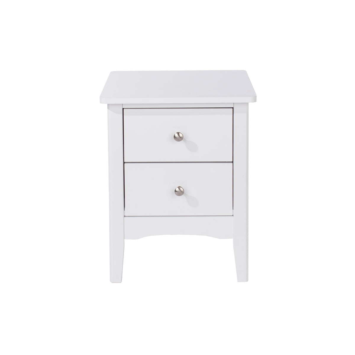 Como White 2 Petite Drawer Bedside Cabinet  White  (DHD) Image 2