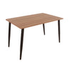 Aspen Rectangular Dining Table, Aged Oak Effect Foiled Top And 4 X Upholstered Chair Set  Aged Oak Brown (DHD) Image 3