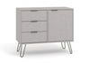 Augusta Grey Small Sideboard With 1 Doors, 3 Drawers Grey   (DHD) Image 3