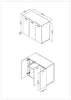 Lido 3 Door Sideboard White  (DHD) Image 5