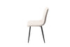 Aspen Straight Stitch Natural Dining Chair, Black Tapered Legs (Pair) Natural Black (DHD) Image 3