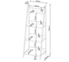 Loft Home Office Ladder Bookcase Unit With Oak Effect And Grey Metal Frames Oak Grey (DHD) Image 2