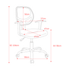 Loft Home Office Home Office Chair In Black Mesh Back, Orange Fabric Seat With Chrome Base Black Orange (DHD) Image 3