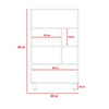 Harvard Display Bookcase Washed Oak Carbon Grey Oak (DHD) Image 6