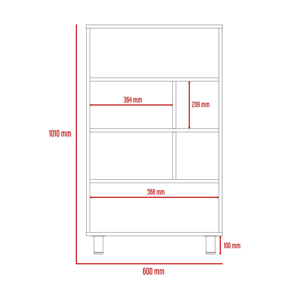 Harvard Display Bookcase Washed Oak Carbon Grey Oak (DHD) Image 6