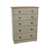 Corona Classic 5 Drawer Chest Of Drawers Grey Antique (Self Assembly) (DHD)