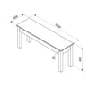 Linea Linea Bench For 1200Mm Table Grey Antique Waxed Pine (DHD) Image 5