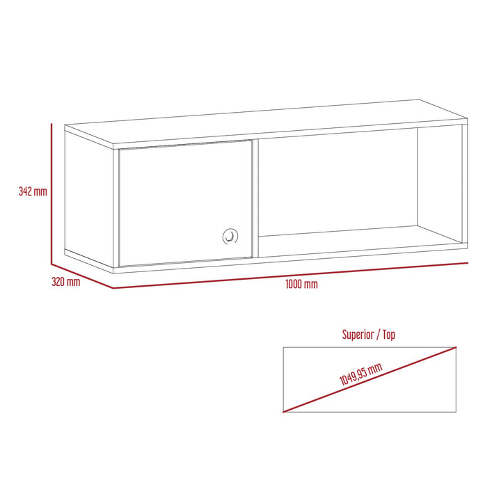 Vegas Wall Storage Unit Bleached Oak Grey (DHD) Image 6