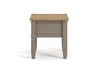 Corona Grey Lamp Table Grey Wax Antique Waxed Pine (DHD) Image 2