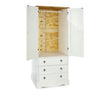 Corona White 2 Door, 3 Drawer Wardrobe White Wax Antique Waxed Pine (DHD) Image 5