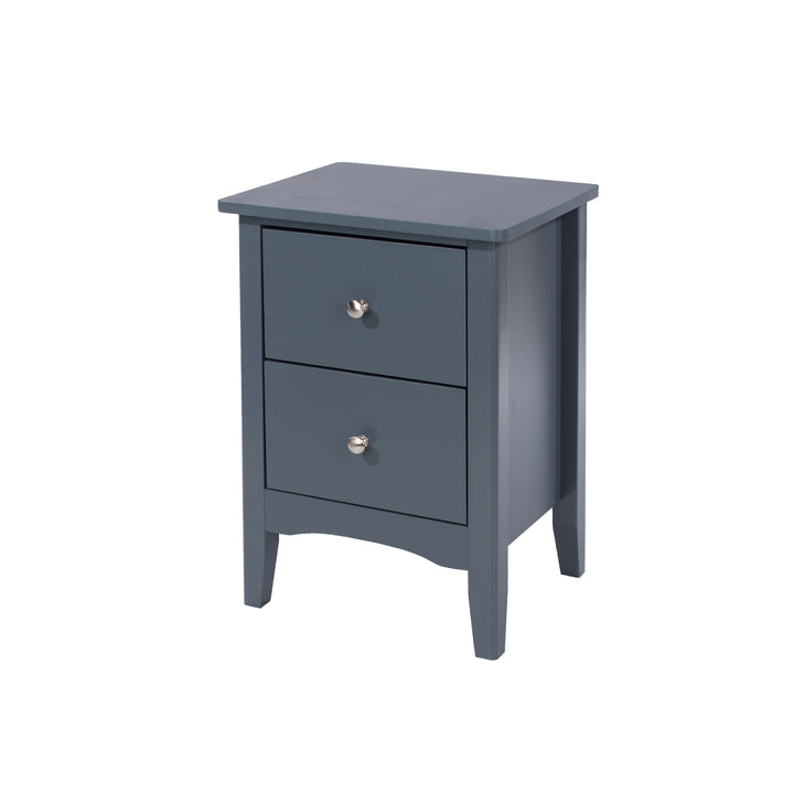 Como Blue 2 Drawer Bedside Cabinet  Blue  (DHD) Image 1