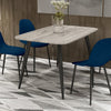 Aspen Rectangular Dining Table, Grey Oak Effect With Black Tapered Legs  Grey Oak Black (DHD) Image 2