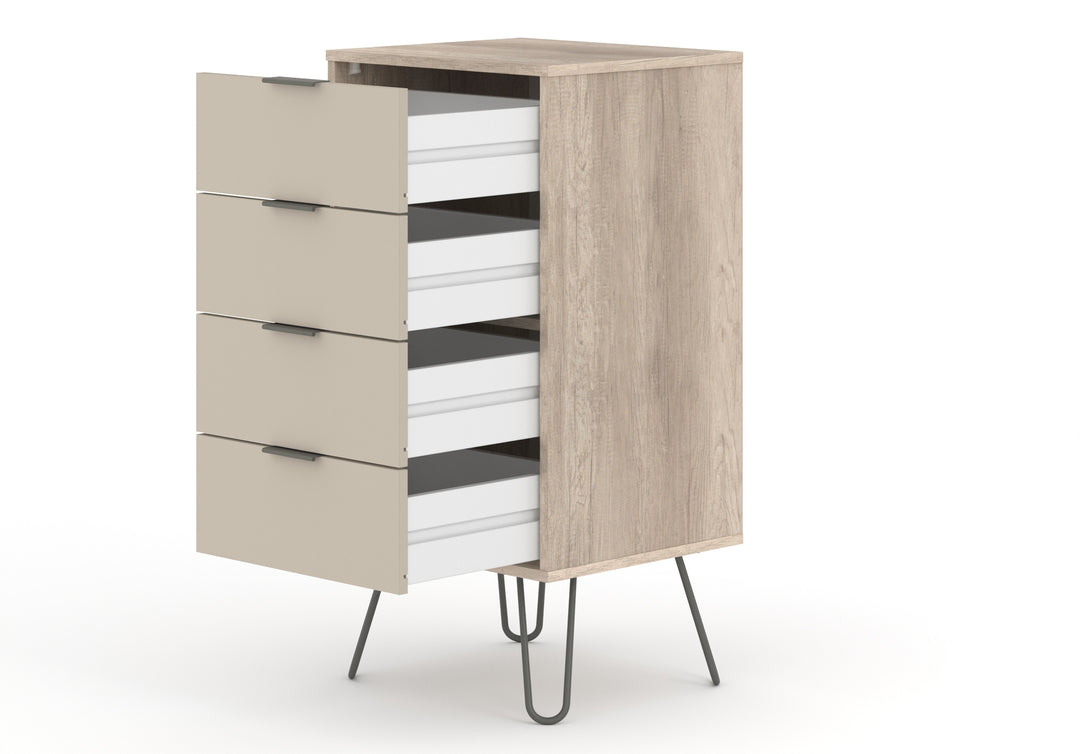 Augusta Driftwood 4 Drawer Narrow Chest Of Drawers Driftwood  Calico (DHD) Image 4