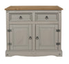 Corona Grey Small Sideboard Grey Wax Antique Waxed Pine (DHD) Image 2