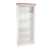 Corona White Tall Bookcase White Wax Antique Waxed Pine (DHD) Image 3
