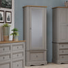 Corona Grey Armoire With Mirrored Door Grey Wax Antique Waxed Pine (DHD) Image 6