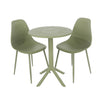 Rimini 3 Piece Cala Bistro Table & 2 Chair Set Outdoor Grade, Moss Green Moss Green  (DHD) Image 1