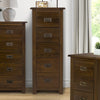 Boston 5 Drawer Narrow Chest Dark Brown  (DHD) Image 5