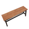 Corona Black Live Edge Single Dining Bench (Pair) Black Antique Waxed Pine (DHD) Image 2
