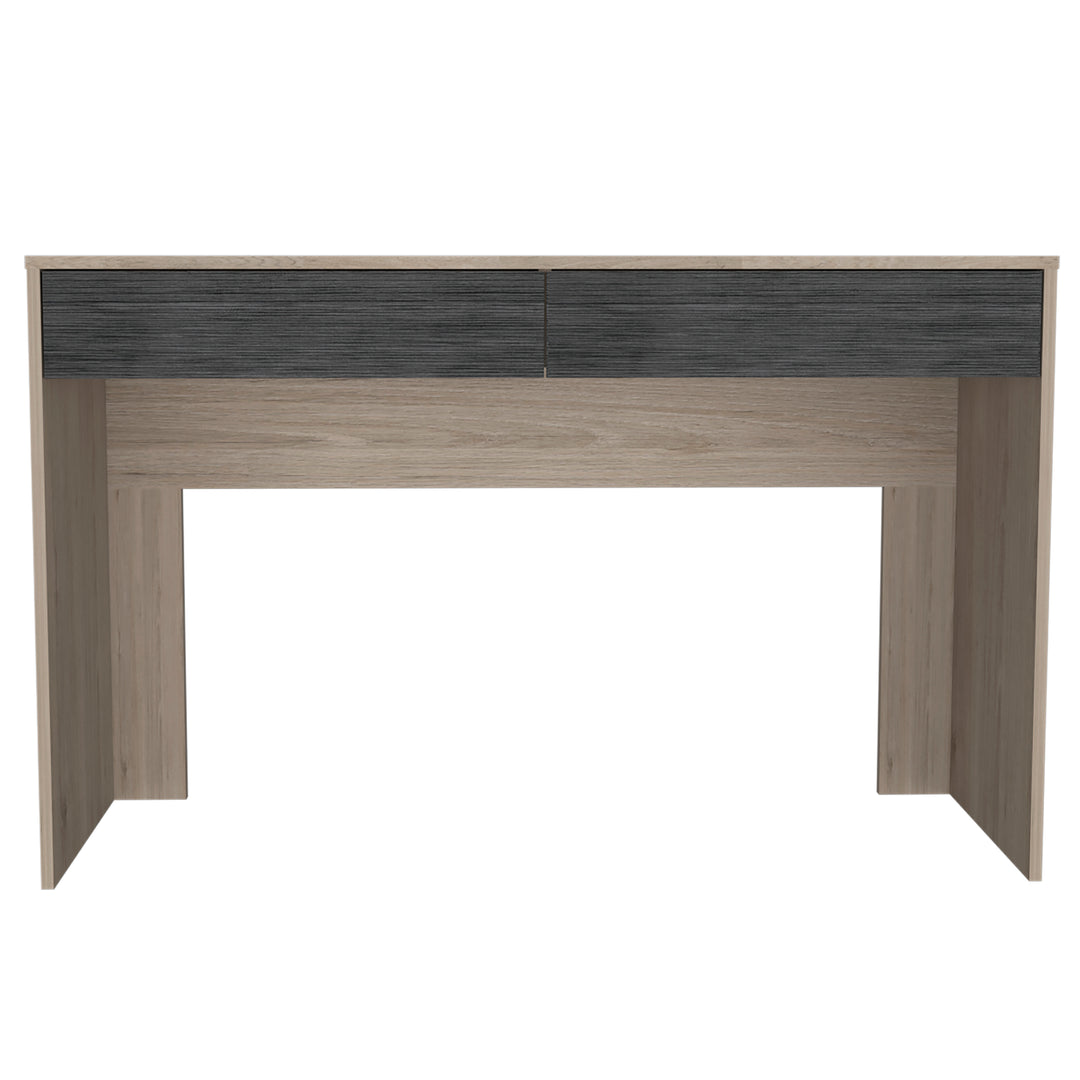 Harvard 2 Drawer Desk Washed Oak Carbon Grey Oak (DHD) Image 2