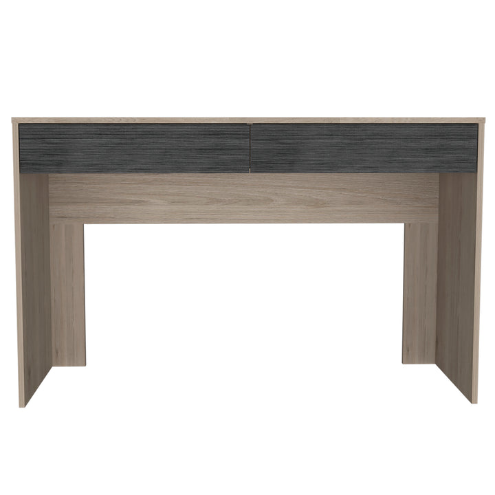 Harvard 2 Drawer Desk Washed Oak Carbon Grey Oak (DHD) Image 2
