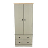 Corona Classic 2 Door, 2 Drawer Wardrobe Grey Antique (Self Assembly) (DHD)