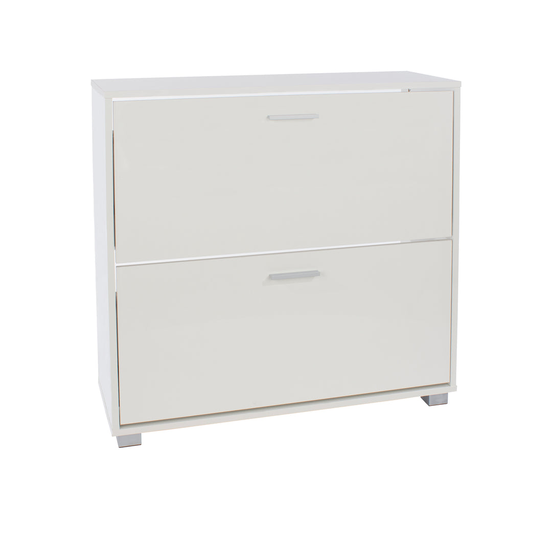 Lido 2 Door Shoe Cabinet  White  (DHD) Image 3
